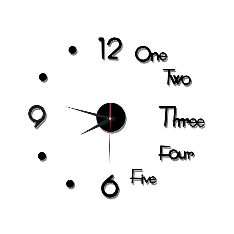 DIY wall clock silent mirror wall clock living room home office