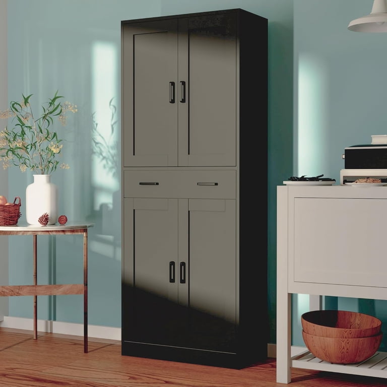 Black Kitchen Storage Cabinet