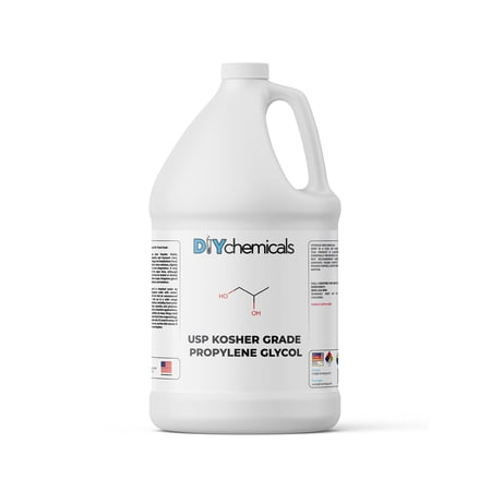 DIYChemicals Propylene Glycol Moisturizer, Humectant, Solvent - 99% Pure Propylene Glycol for Lotions, Antifreeze, Fog Machines, Humidifiers, Soaps - Made in USA