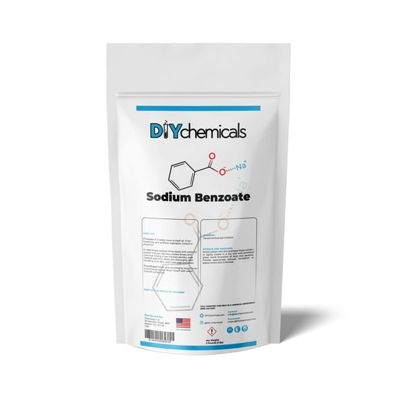 DIYChemicals Sodium Benzoate - Added in Medicines, Cosmetics, Personal Care Products, and Industrial Products - Made in USA (2 LB)