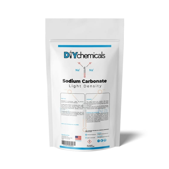 DIYChemicals Sodium Carbonate Light Density - Water Treatment, Cleaning Product Component, Metal Processing - Made in USA (5 LB)