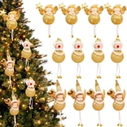 DIYMAG 12 Pcs Gold Angel Christmas Ornaments, Hanging Angel Decorations for Christmas Tree, Holiday Home Decor, Window & Fireplace Decorations