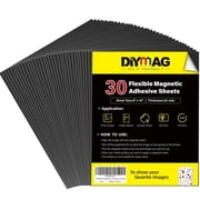 DIYMAG 30 Pcs Magnetic Adhesive Sheets, 8x10 Inch Flexible Magnets for Crafts/Magnetic Photo Mat