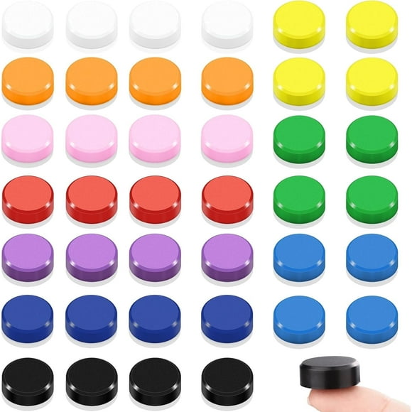DIYMAG 40Pcs Fridge Magnet 10 Colors Refrigerator Magnets, Colorful Locker Magnets Small Round Decorative Magnets for WhiteBoard Kitchen Office, Classroom