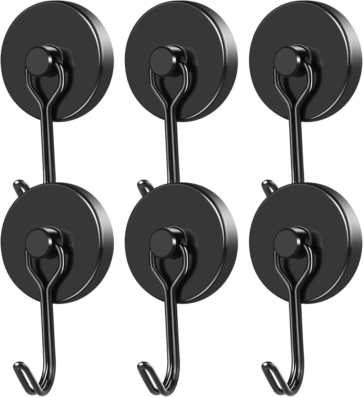 DIYMAG Hooks, 110LB Heavy Duty Neodymium Black Hooks