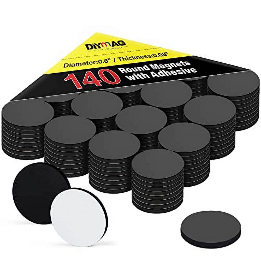 DIYMAG Round with Adhesive Backing for Crafts 140 PCs