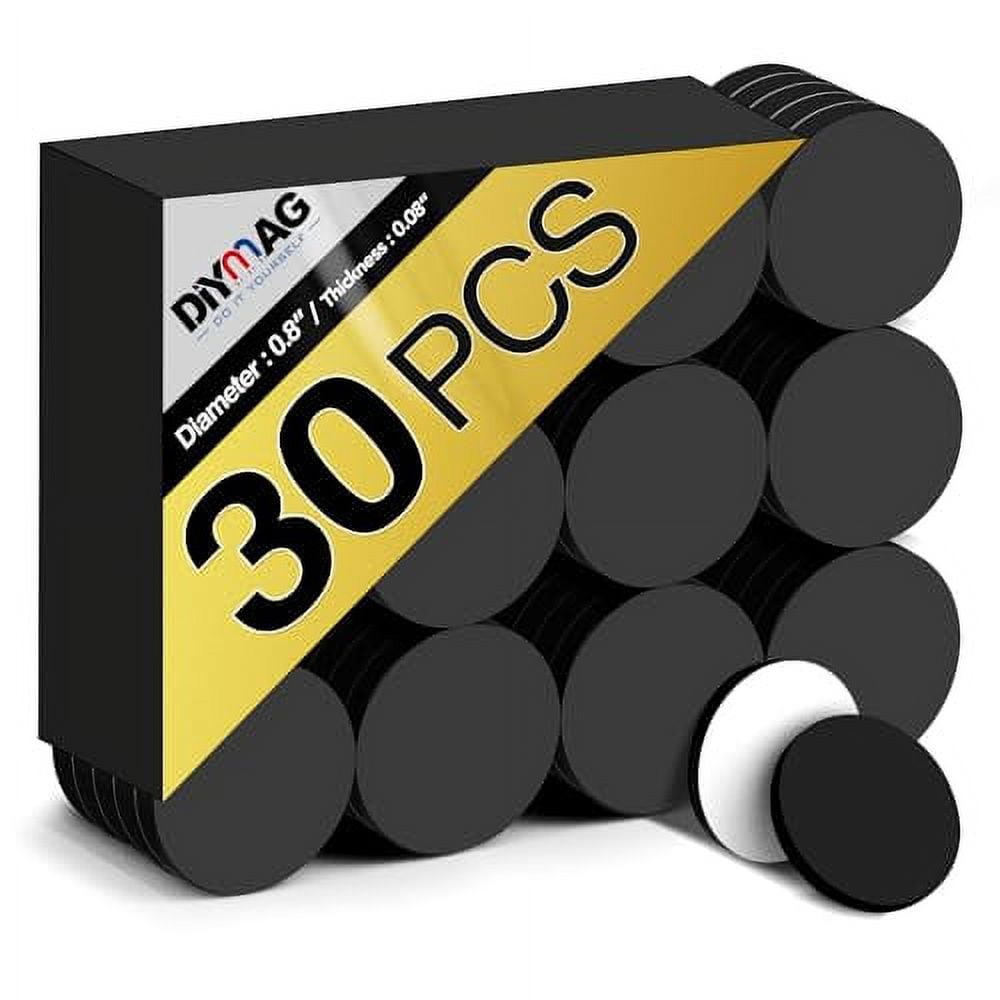 DIYMAG Round with Adhesive Backing for Crafts 30 PCs Flexible