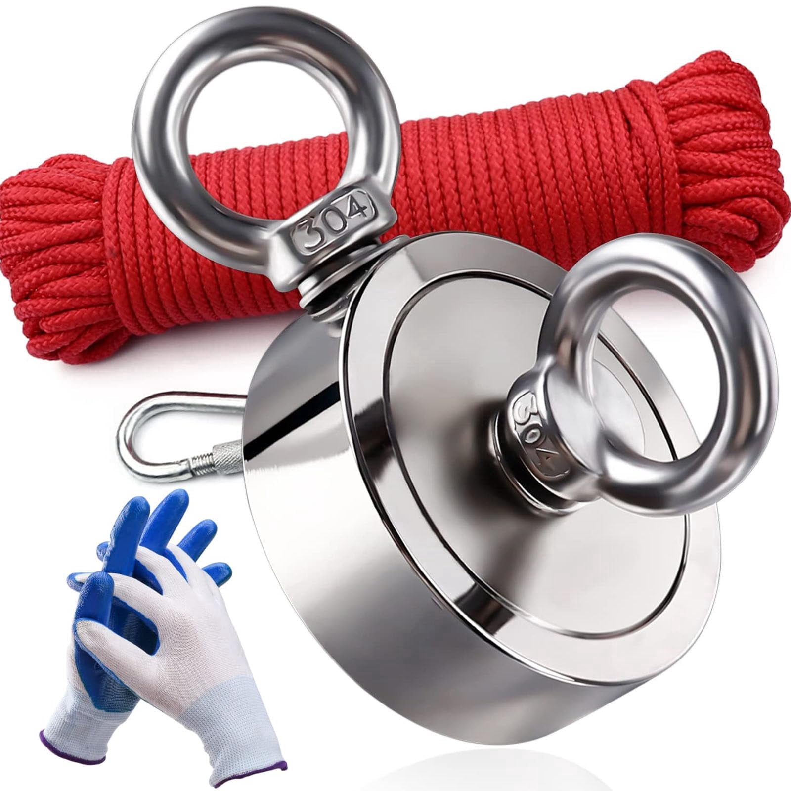Rarest Rope DIYMAG Strong Double Side Neodymium Fishing Magnets,1300 lbs(590KG ...