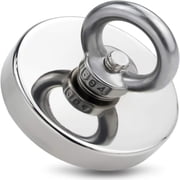 DIYMAG Strong Neodymium Fishing Magnets, 700 lbs318 KG Pulling Force Rare Earth Magnet with Countersunk Hole Eyebolt Diameter 2.95 inch75 mm for Retrieving in River and Magnetic Fishing