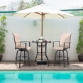 thumbnail image 1 of DIYOO 2-Piece Patio Bar Stools Set - All-Weather Textilene Swivel Stools with High Back & Armrests, 23.23 x 26.38 x 51.38 Inches (LxWxH), Outdoor Counter Height Chairs for Deck Garden Poolside, 1 of 12