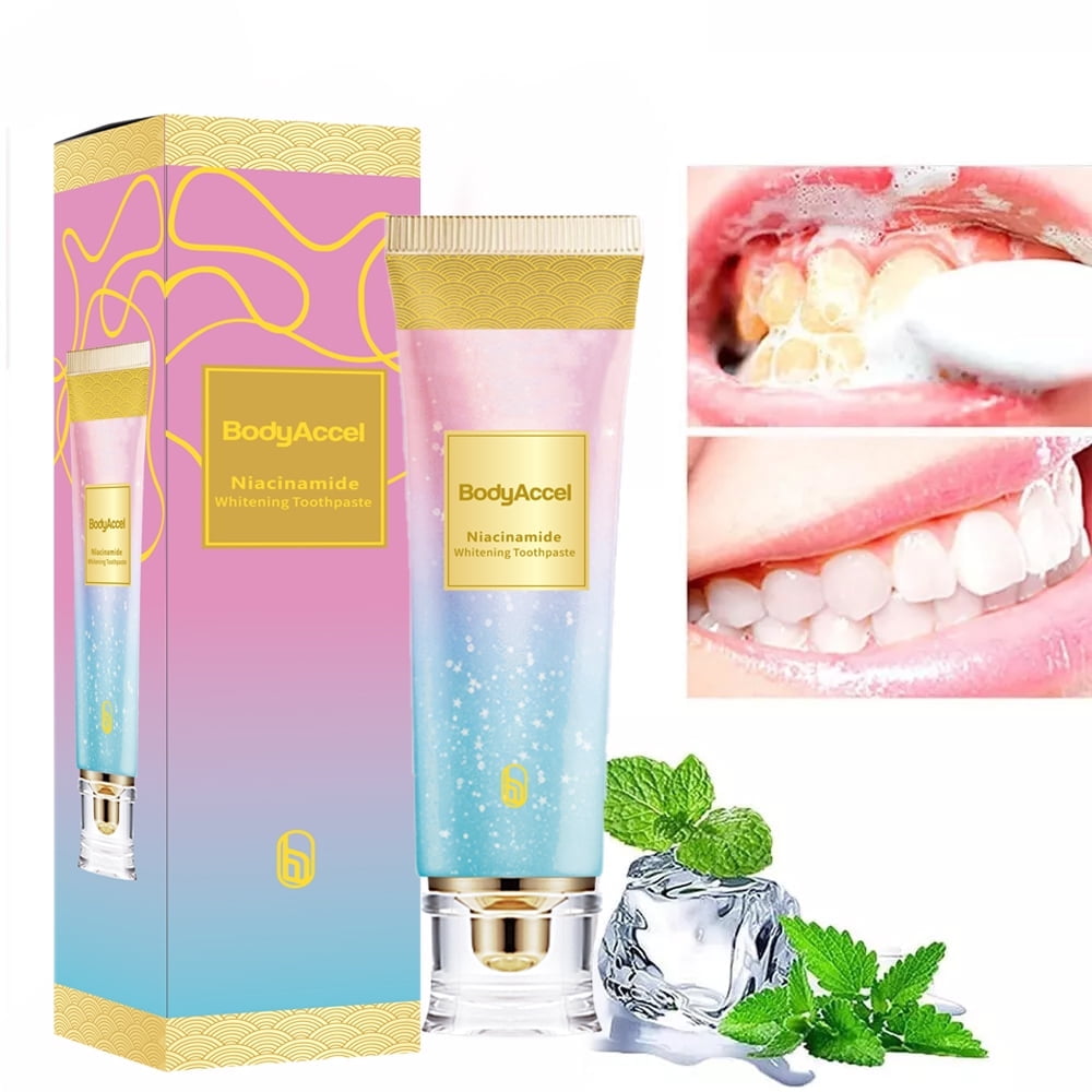 DIYOO Bodyaccel Whitening Toothpaste with Niacinamide Fresh Breath Formula Stain Removal Body DIYOO Bodyaccel Whitening Toothpaste with Niacinamide Fresh Breath Formula Stain Removal Body