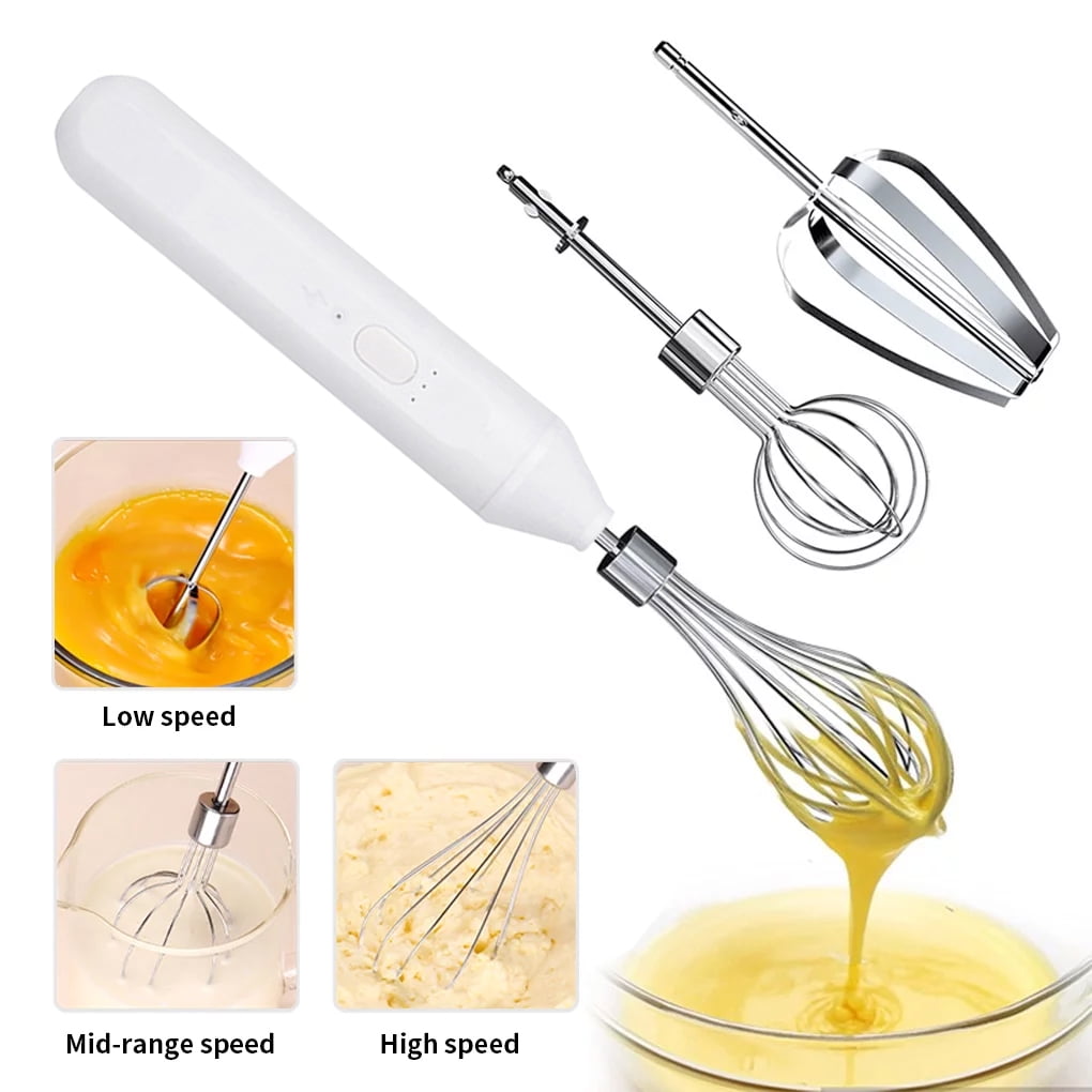 Electric Handheld Mixer For Baking With 3 Attachments: Beater, Whisk &  Dough Hook, Used For Mixing & Beating Eggs/butter/cream, Handheld-foam-maker,  Household Kitchen Appliance
