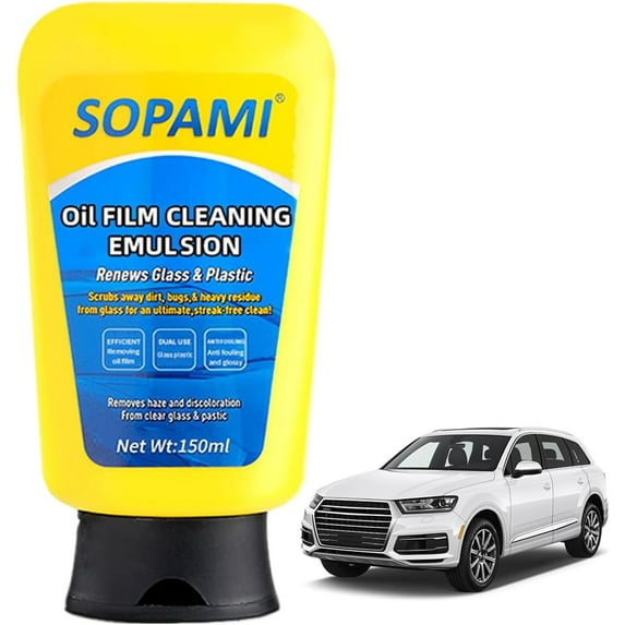DIYOO Sopami Oil Film Cleaning Lotion Sopami Oil Film Liquid Glass Cleaner Fast Acting Coating Agent Glass Oil Film Remover Automotive Glass Oil Film Cleaning Lotion(1PC)