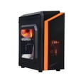 thumbnail image 1 of DIYPC  DIY-F2-O Black/Orange USB 3.0 Micro-ATX Mini Tower Gaming Computer Case with 2 x Orange LED Fans (Pre-installed), 1 of 15