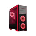 thumbnail image 1 of DIYPC DIY-TG8-BR Dual USB3.0 Steel & Tempered Glass with ATX Mid Tower Gaming Computer Case with Tempered Glass Panels Front, Top, Both Sides & Pre-Installed 3 x 33LED Light Fan,, 1 of 3