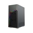 thumbnail image 1 of DIYPC Rainbow-Flash-G1 Black USB3.0 Steel ATX Mid Tower Gaming Computer Case w/ Tempered Glass Panel and Addressable RGB LED Strip, 1 of 5