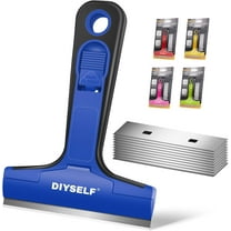 1 Pack Razor Blade Scraper with 10 Extra Razor Blades, Scraper Tool, Glass Scraper for Cleaning, Glass Stove Top Scraper, Window Scraper, Paint, Cooktop, Oven Scraper, Razor Scraper Tool