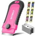 thumbnail image 1 of DIYSELF 1 Pack Razor Blade Scraper with 15 Extra Blades, Scraper Tool for Cleaning Window, Paint, Cooktop, Oven, Glass Stove Top Scraper, Razor Scraper with Buit-In Blade Storage (Pink), 1 of 6