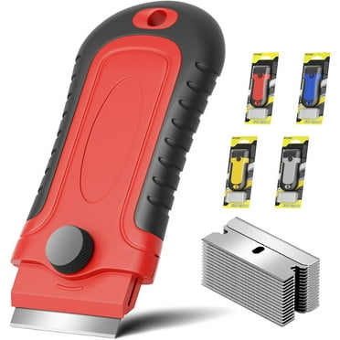 DIYSELF 1 Pack Razor Blade Scraper with 15 Extra Blades