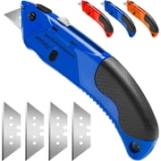 DIYSELF 1 Pack Utility Knife Soft Grip Handle, Box Cutter Retractable