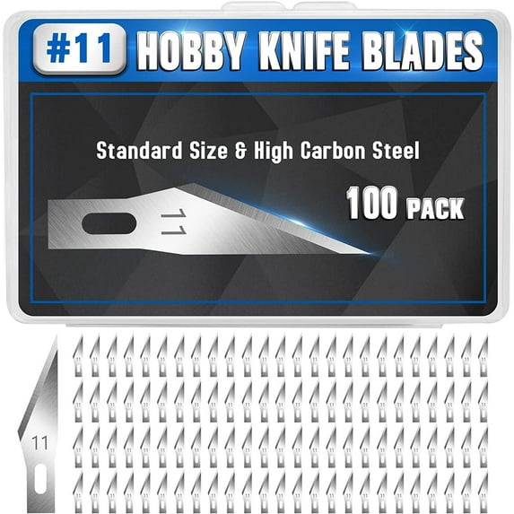DIYSELF 100 PCS Exacto Knife Blades, SK5 Carbon Steel #11 Exacto Blades Refill