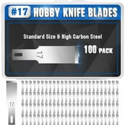 DIYSELF 100 Pack Exacto Knife Blades #17 Hobby Knife Replacement Blades Refills