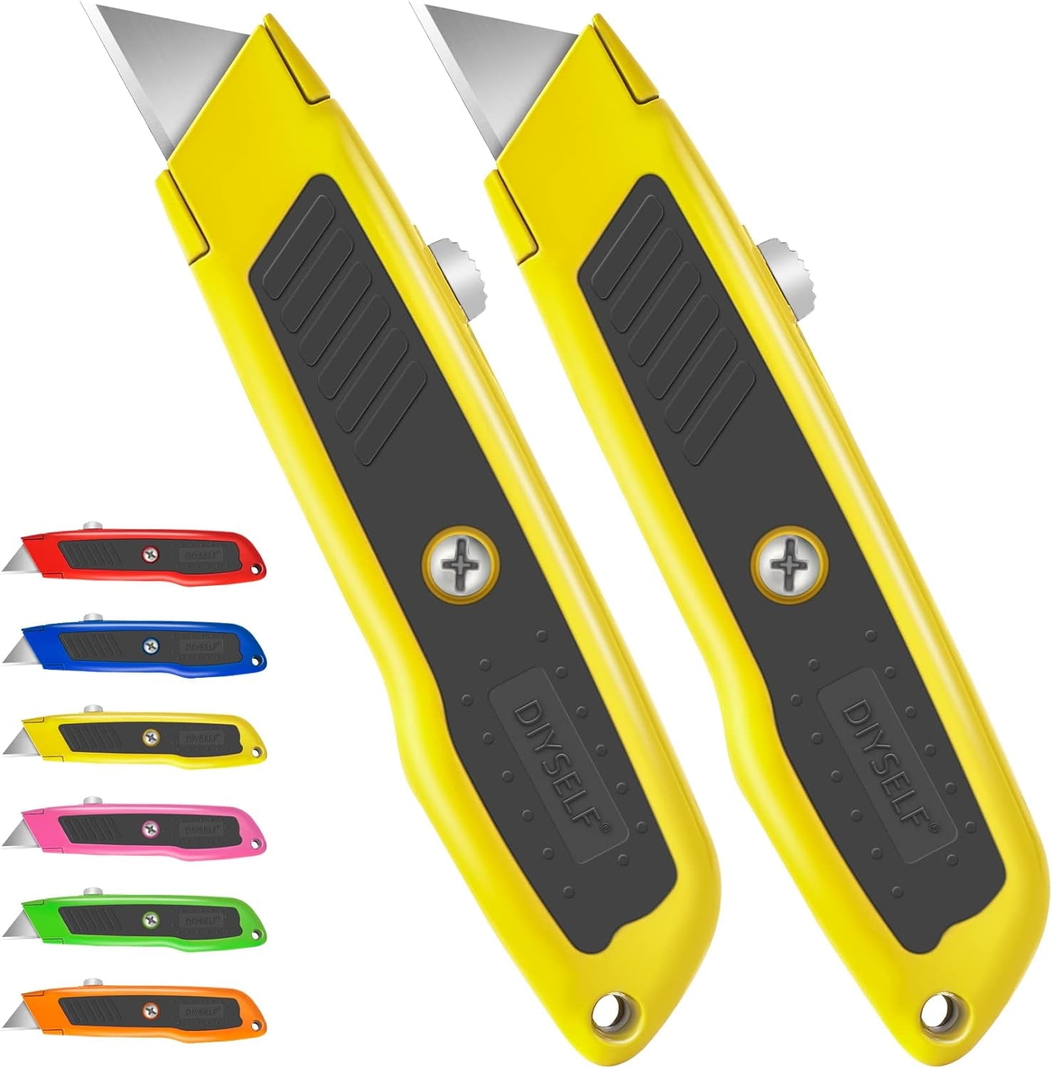 DIYSELF 2 Pack Utility Knife Razor Knife Utility Cardboard Cutter ...