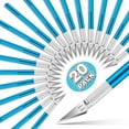 thumbnail image 1 of DIYSELF 20 Pack Exacto Knife - Craft Knife - Hobby Knife - Art Knife (Blue), 1 of 7