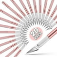 thumbnail image 1 of DIYSELF 20 Pack Exacto Knife - Craft Knife - Hobby Knife - Art Knife (Pink), 1 of 7