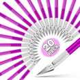 thumbnail image 1 of DIYSELF 20 Pack Exacto Knife - Craft Knife - Hobby Knife - Art Knife (Purple), 1 of 7