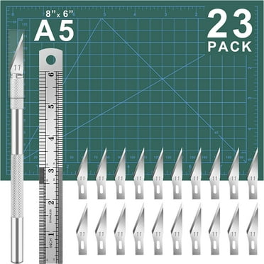 DIYSELF 23 Pack Exacto Knife Hobby Knife Kit, 20 Spare Art Knife Blades (Green)