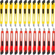DIYSELF 24 Pack Utility Knife, Box Cutters Bulk 9mm Wide Blade Cutter Retractable