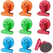 DIYSELF 8 Pack Magnetic Clips for Refrigerator Whiteboard Locker