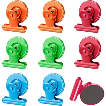 DIYSELF 8 Pack Magnetic Clips for Refrigerator Whiteboard Locker