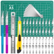 Exacto Knife Set, 2 Pcs Craft Knife with 40 Pcs Blades for Scrapbooking