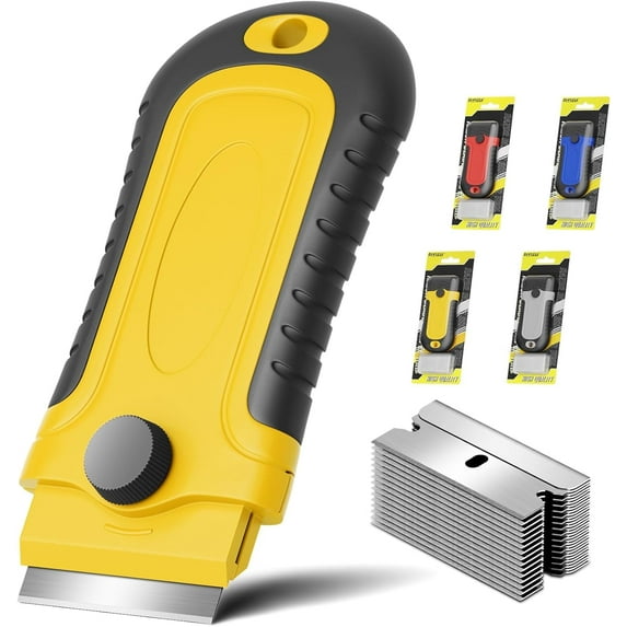 DIYSELF Razor Blade Scraper | 1 Pack Razor Scraper with 15 Razor Blades