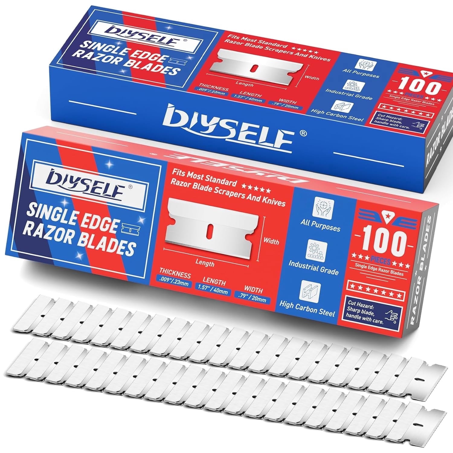 1/4 Inch Razor Blades From Razor Single Edge Razor Blades, 200 Pcs Blades, Razor Blades Refiils for ...