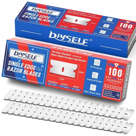 Single Edge Razor Blades, 200 Pcs Blades, Razor Blades Refiils for Razor Scraper