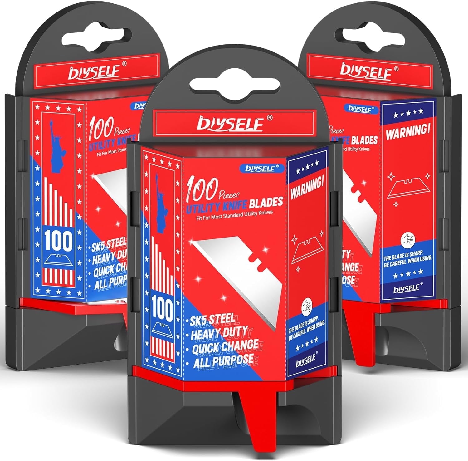 DIYSELF Utility Knife Blades, 300-Pack Utility Blades