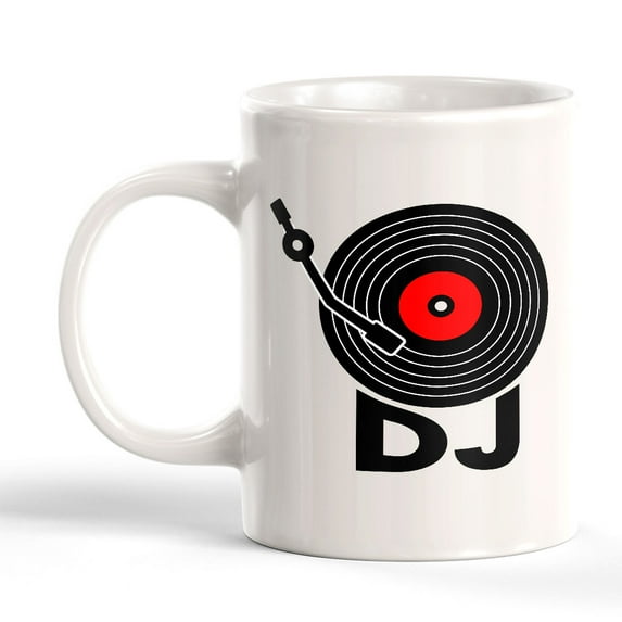 DJ 11oz Ceramic Coffee Mug | Novelty Cup for Musicians