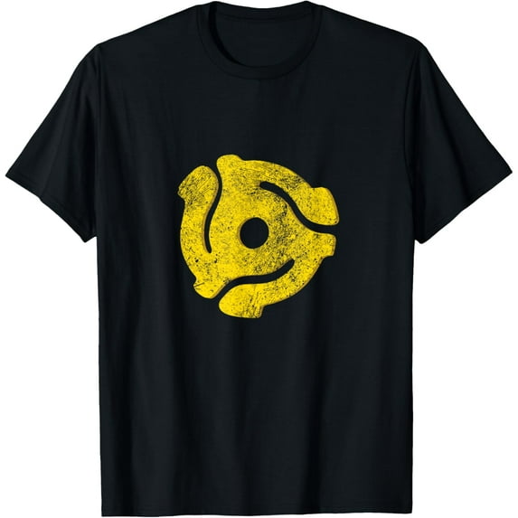 DJ 45 RPM Adapter Vintage Style Turntable Record Disc Jockey T-Shirt