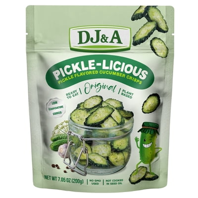 DJ&A Pickle-Licious Cucumber Crisps, 7.05 Ounce