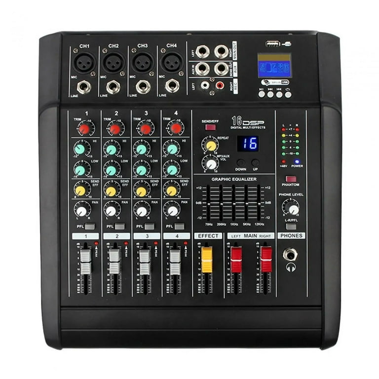DJ Au-dio Mixer Amplifier DJ Controller Sound Mixer 600wx2