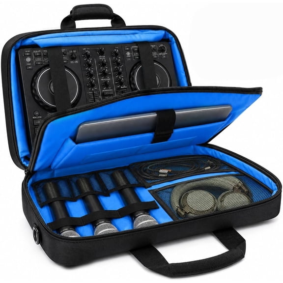 DJ Controller Case for DDJ-FLX4/REV1/400 with Laptop Compartment