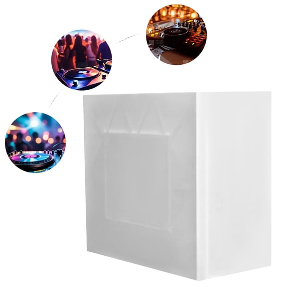 DJ Display Stand Scrim DJ Event Booth Facade Scrims DJ Stand Decorative White 47.6*23.6*45.3in