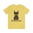 thumbnail image 1 of DJ Doberman Musician Dog Funny Unisex Jersey Short Sleeve Tee, 1 of 10