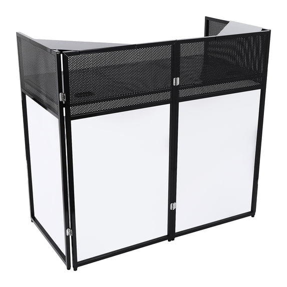 DJ Event Facade Black Scrim Metal Frame Booth Portable Dj Booth Table