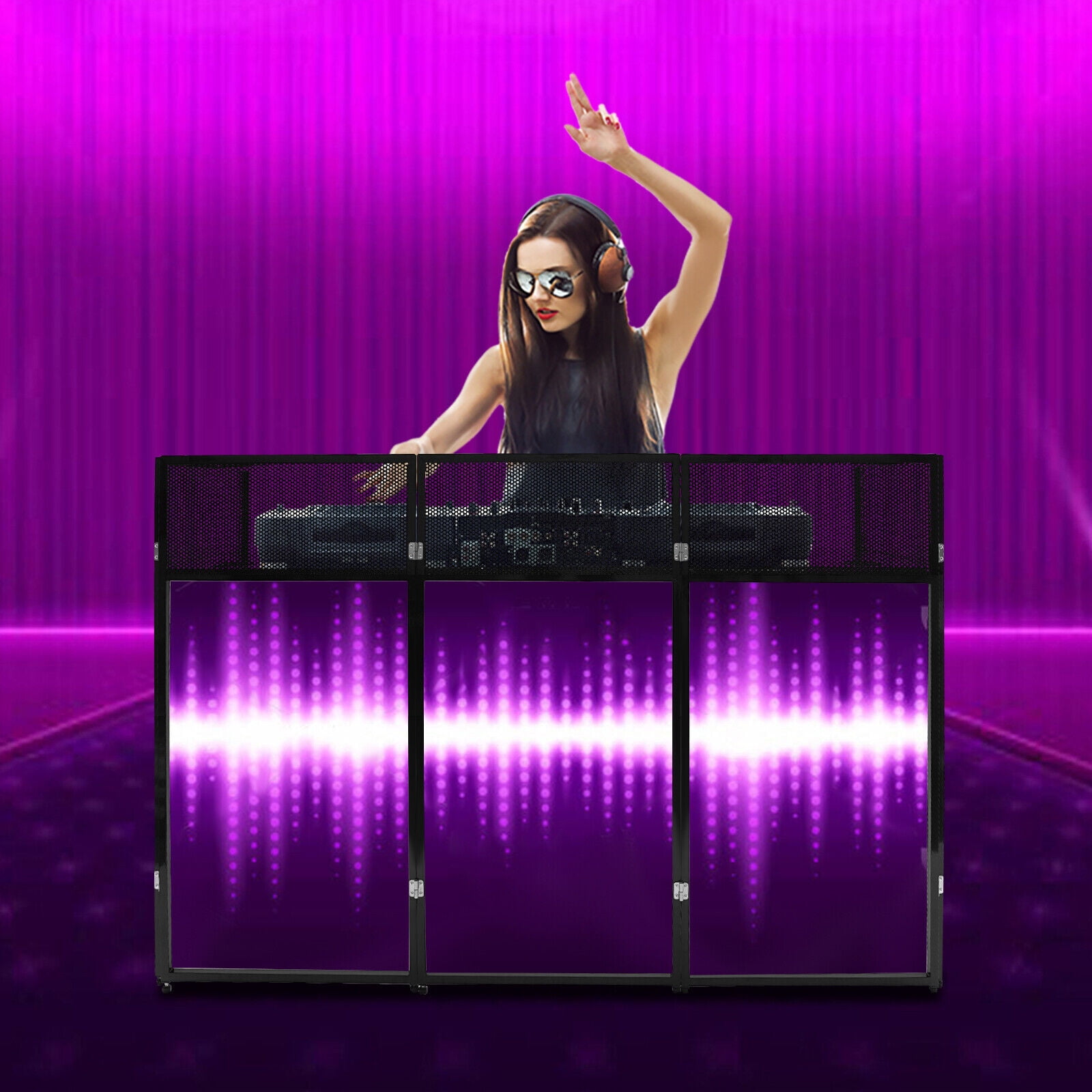 DJ Event Facade Foldable Screen Frame DJ Booth Stand with 23