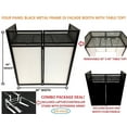 thumbnail image 1 of DJ Event Facade White/Black Scrim Metal Frame Booth + 20" x 40" Flat Table Top. Combo Deal! Includes White Laptop/Controller Stand!, 1 of 9
