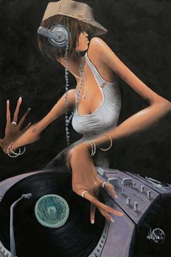 DJ Free Canvas Art - David Garibaldi (24 x 36)